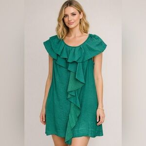 BCBGMaxAzria Asymmetrical Green Dress Size 4